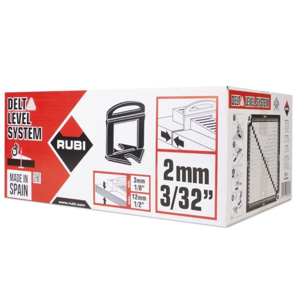 Abraçadeira p/ Kit Delta Nivelamento 3-12mm 2mm Delta Level System (C-2400 un) Rubi 2856