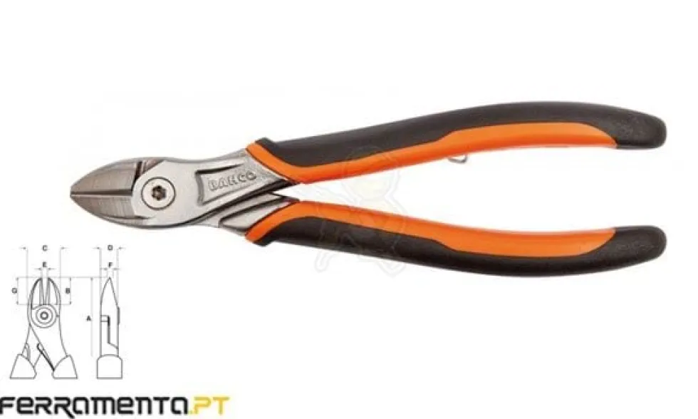 Alicate Corte Lateral 180mm Bahco 2101G-180IP