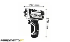 Aparafusadora FlexiClick Bosch GSR 12V-15 FC + GFA 12-B