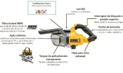 Aspirador Sólidos Classe L XR 18V Dewalt DCV501LN-XJ