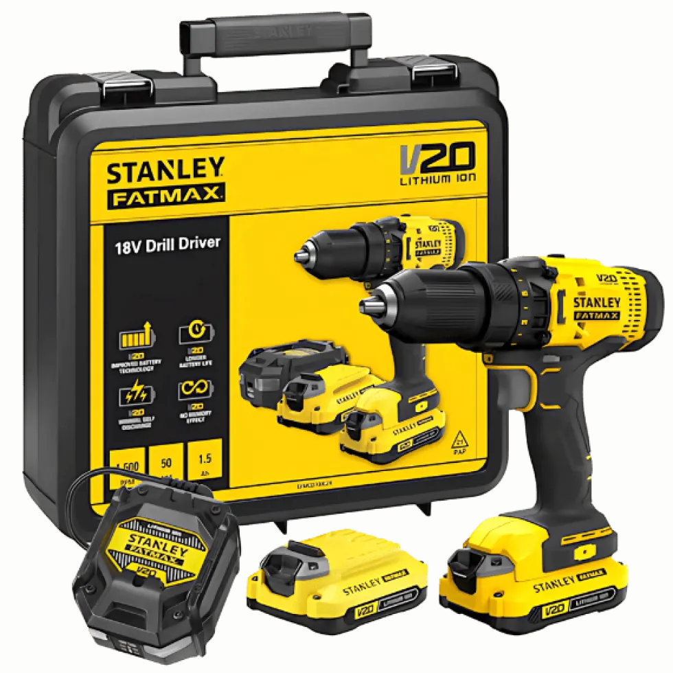Berbequim Aparafusador 1.5Ah 18V Stanley SFMCD700C2K-QW