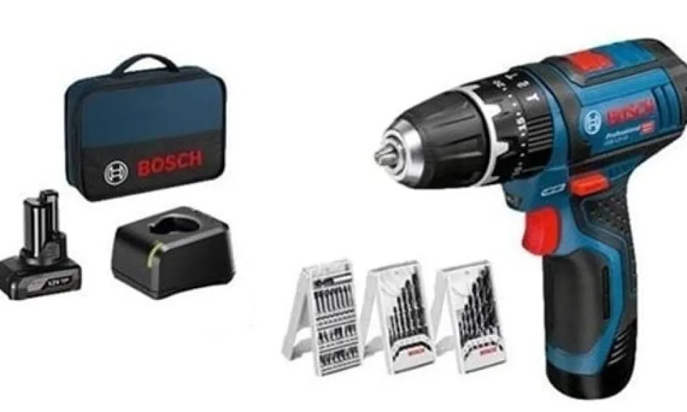 Berbequim c/ Percussão 12V 2,0Ah Bosch GSB 12V-15