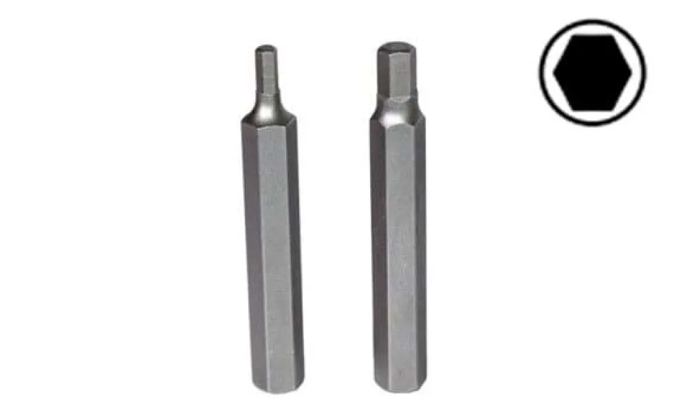 Bits Hexagonais Longas 4-10mm 75mm Kroftools