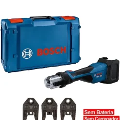 Bosch Professional Máquina Prensar Tubos sem Fio GPT 18V-32 com Kit 3 Mordentes TH(16/20/26)+Mala L-BOXX 238