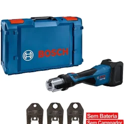 Bosch Professional Máquina Prensar Tubos sem Fio GPT 18V-32 com Kit 3 Mordentes M(15/22/28)+Mala L-BOXX 238