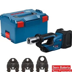 Bosch Professional Máquina Prensar Tubos sem Fio GPT 18V-19 com Kit 3 Mordentes U(16/20/25)+Mala L-BOXX 238