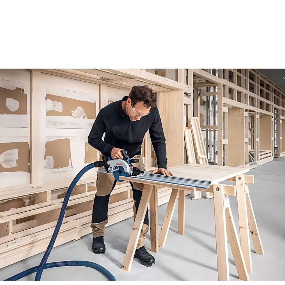 Bosch Professional Serra Circular sem Fio GKS 18V-57-2 GX com Calha Paralela,Disco Expert Madeira 36 Dentes