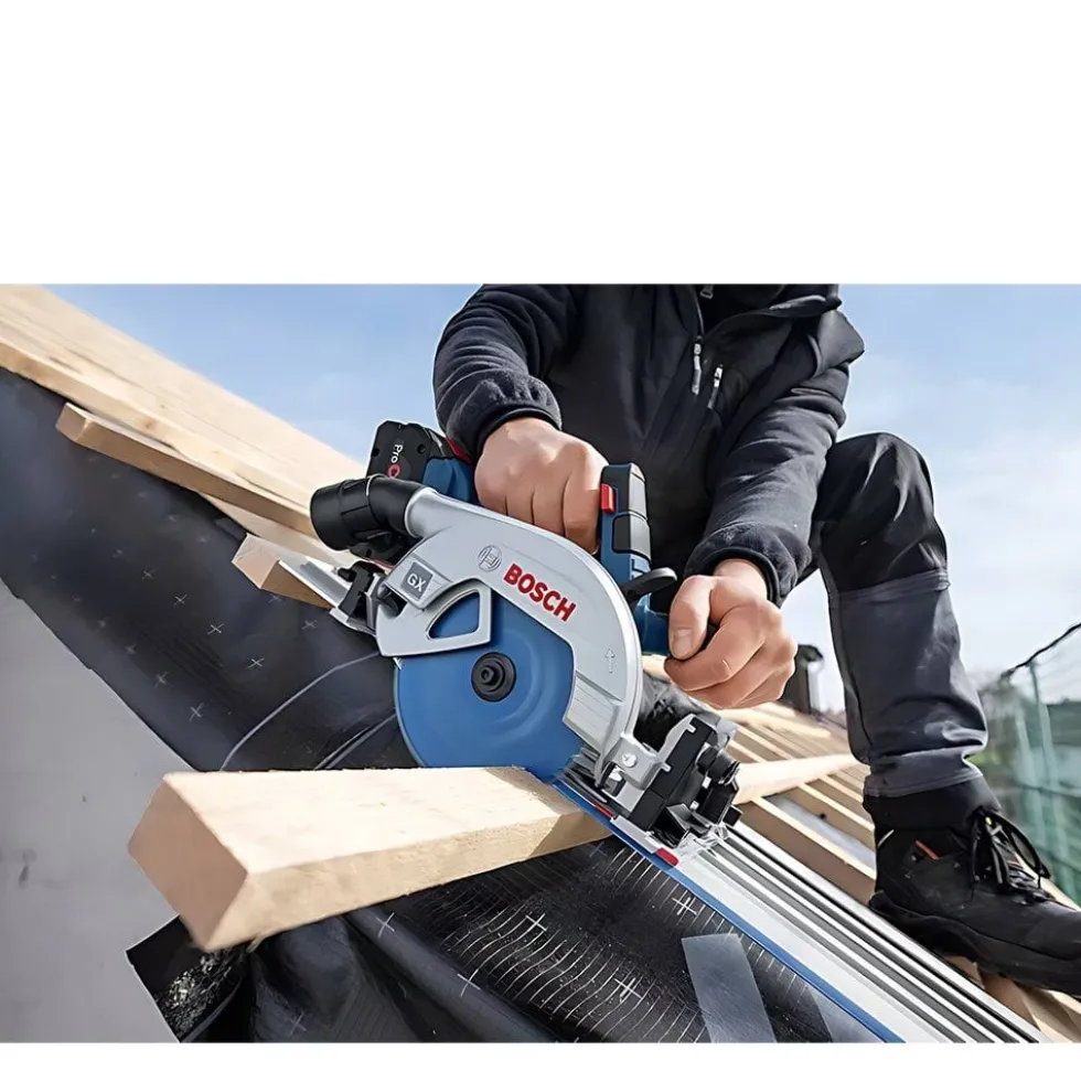 Bosch Professional Serra Circular sem Fio GKS 18V-57-2 GX com Calha Paralela,Disco Expert Madeira 36 Dentes