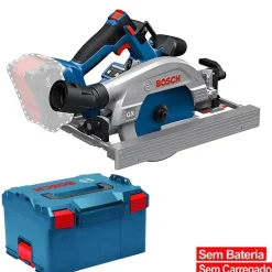Bosch Professional Serra Circular sem Fio GKS 18V-57-2 GX com Calha Paralela,Disco Expert Madeira 36 Dentes+Mala L-BOXX 238
