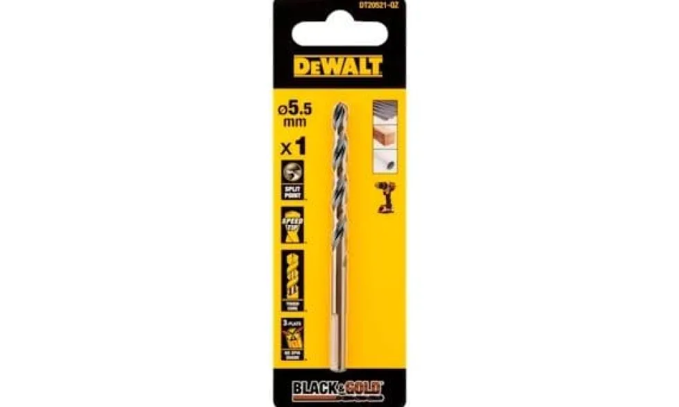 Broca Black&Gold 5.5mm para Metal Dewalt DT20521-QZ