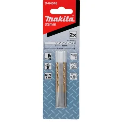 Broca Para Metal HSS-TIN 3,0x61mm 2Un Makita D-64048