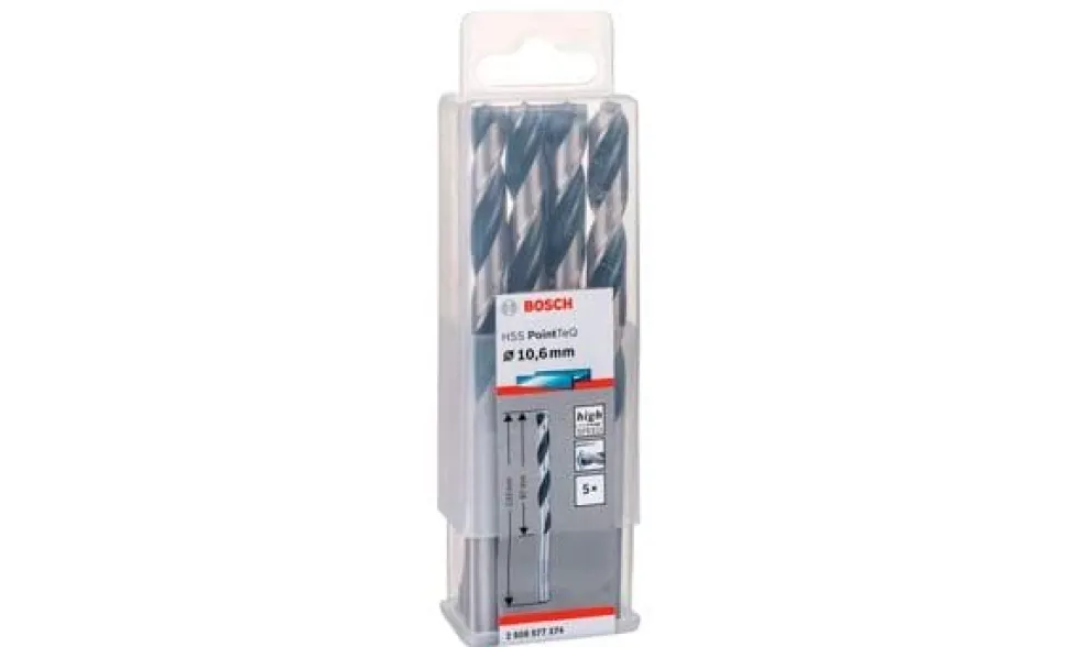 Brocas Para Metal HSS PointTeQ 10.1 - 10.9mm 5un Bosch 260857727