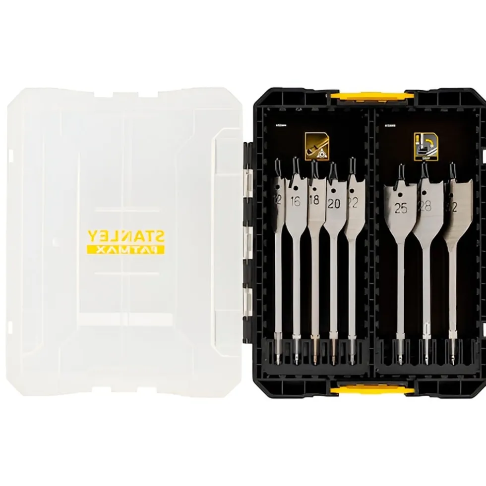 Brocas Plainas para Madeira 12-32mm 8Un STANLEY STA88556-XJ