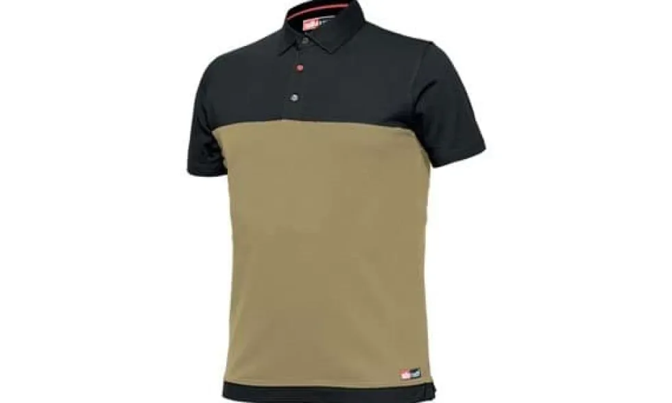 Camisa Polo Bicolor Bege / Preto Industrial Starter 8774