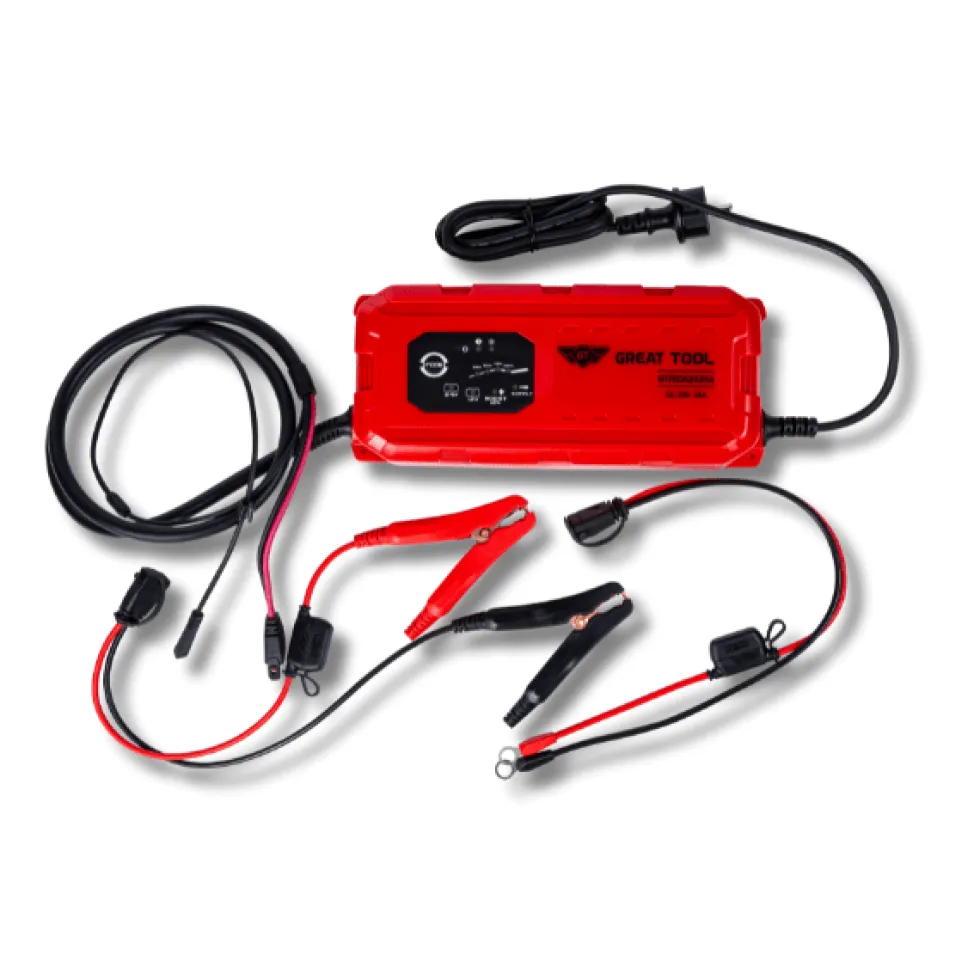 Carregador Eletrónico 12V-24V 25A Great Tool FECA2425A