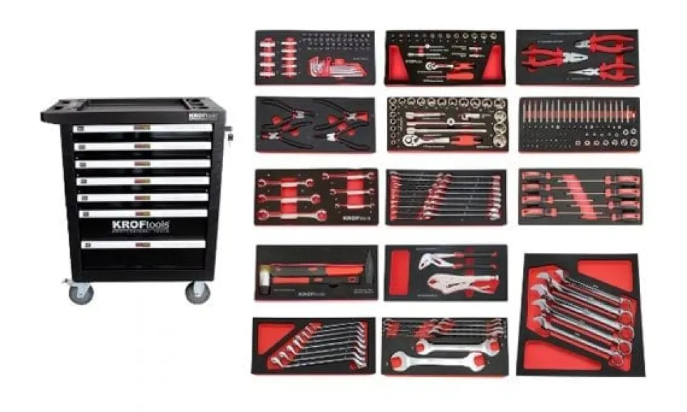 Carro de Ferramentas 7 Gavetas 237 Pcs Kroftools 8500PRE