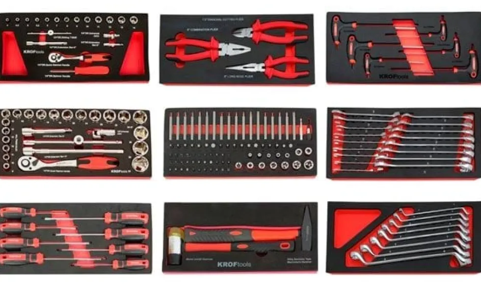 Carro de Ferramentas 7 Gavetas + 174 Peças Kroftools 8501VER