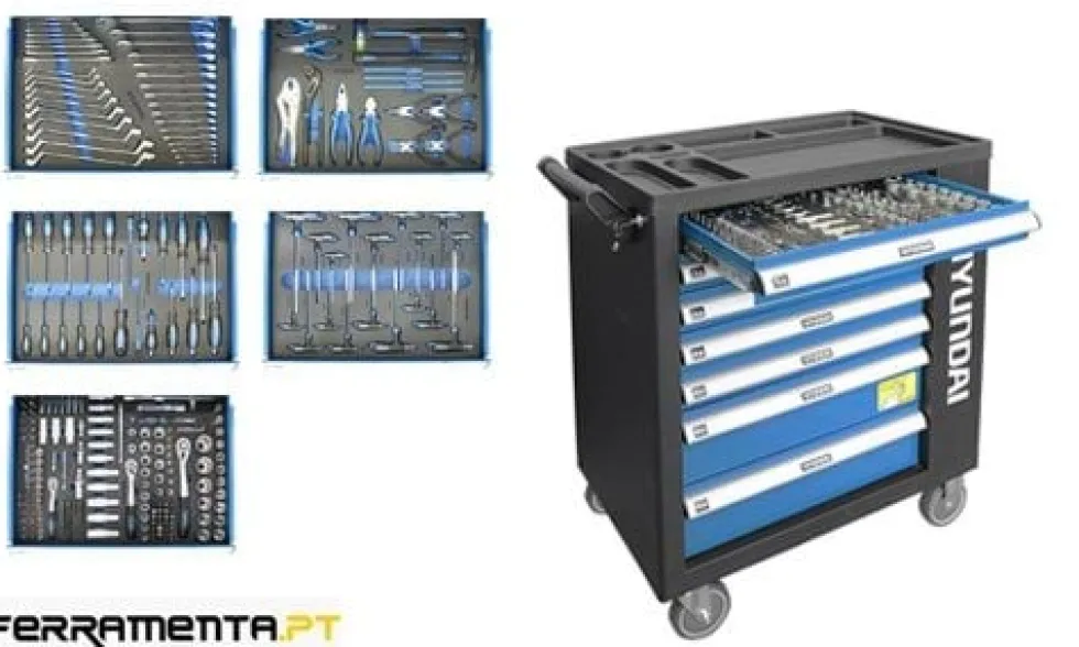 Carro de Ferramentas 7 Gavetas 288 Pcs Hyundai K287-5