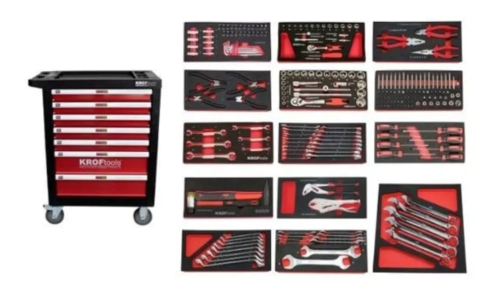 Carro de Ferramentas 7 Gavetas 237 Pcs Kroftools 8500VER