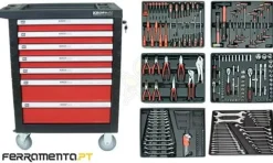 Carro de Ferramentas 7 Gavetas 205 Pcs Kroftools 8613