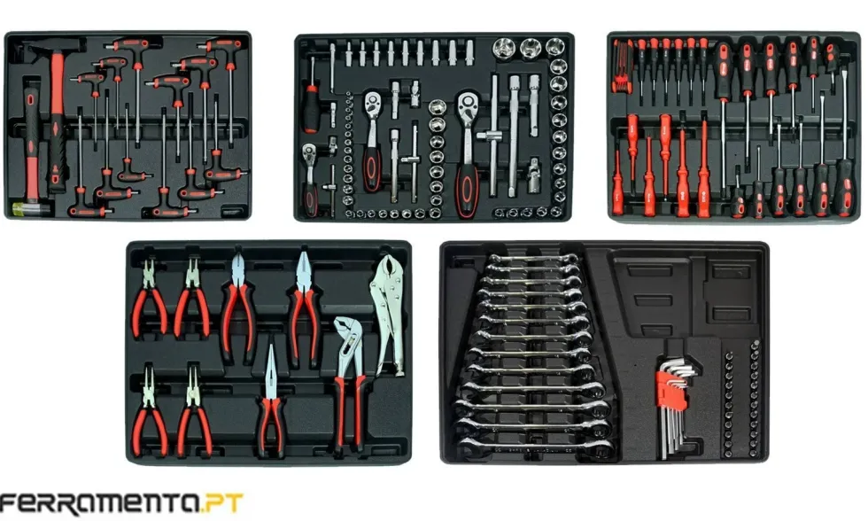 Carro de Ferramentas 170 Pcs 7 Gavetas Kroftools 8610