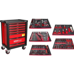 Carro Ferramentas com 7 gavetas 160Pcs KROFTOOLS 8622