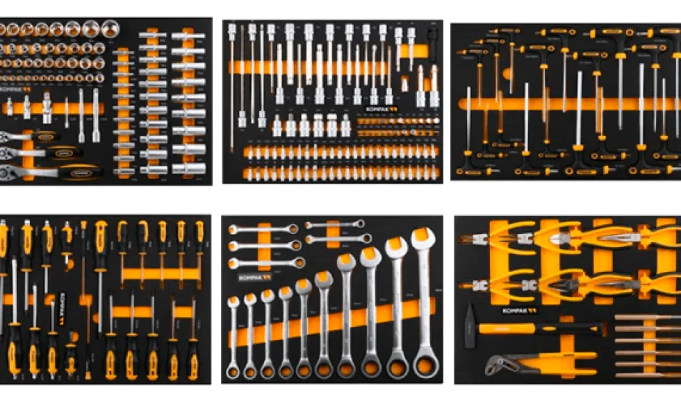Carro Ferramentas 7 Gavetas Com 252Pcs Kompak LZ01