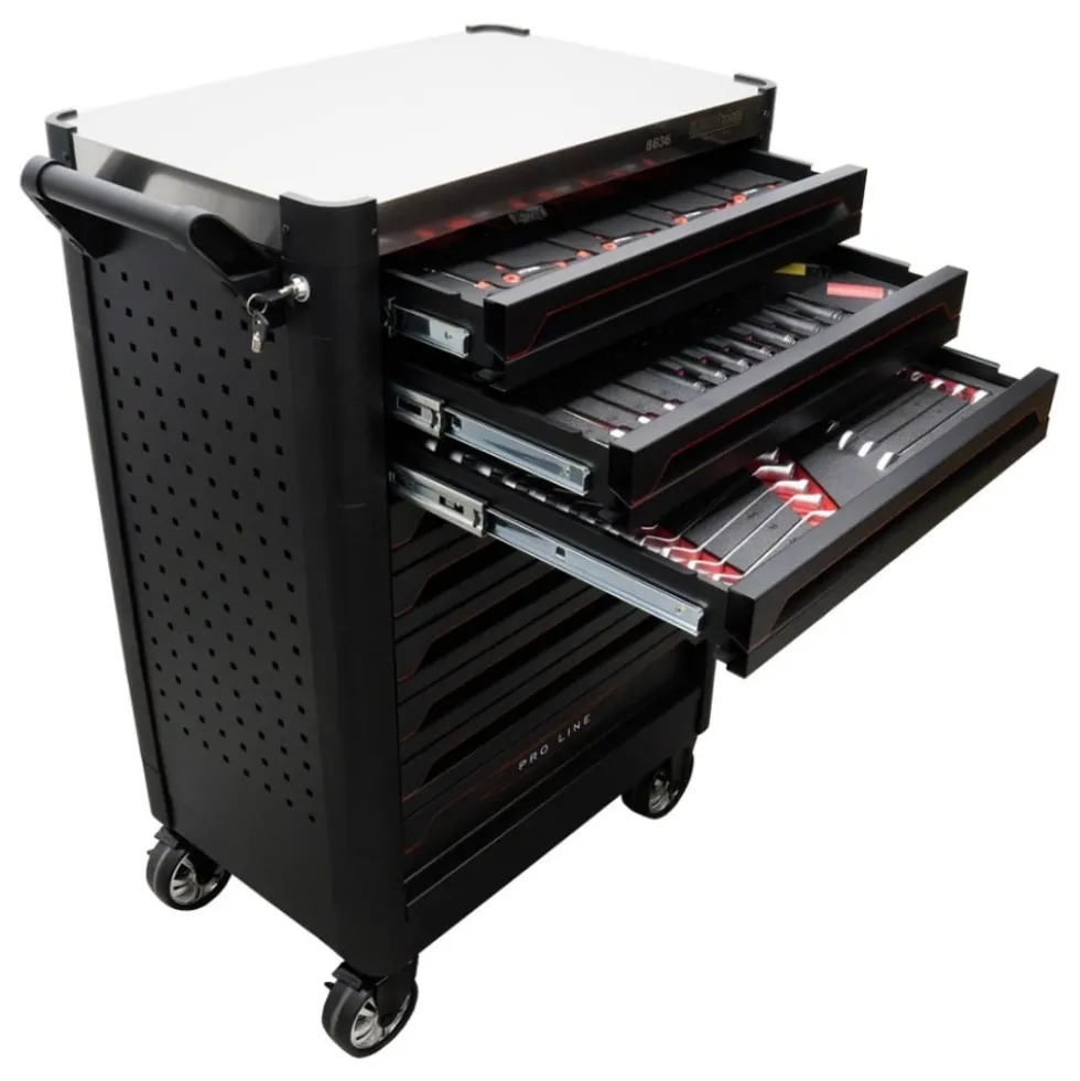 Carro Ferramentas Proline 9 Gavetas 318 Peças Kroftools 8637