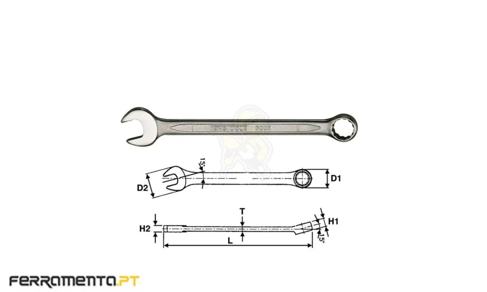 Chave de Boca Luneta 19 mm Teng Tools 600519