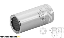 Chave de Caixa 12 Faces 1/4" Bahco A6700DZ-1/4