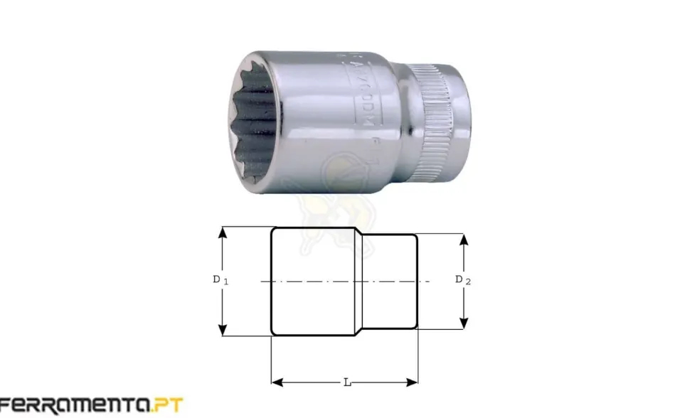Chave de caixa 12 faces 3/4'' Bahco 8900DM-30
