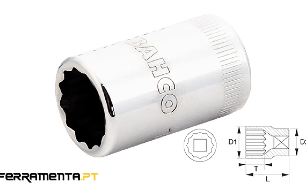 Chave de Caixa 21m 12 Faces Bahco 7800DM-21