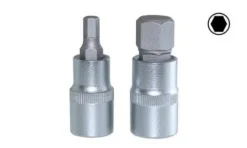 Chave de Caixa 1/2” 8mm Bit Curta Hexagonal Kroftools 126008