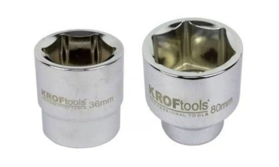 Chave de Caixa 1” 75mm Curta Hexagonal Kroftools 100675
