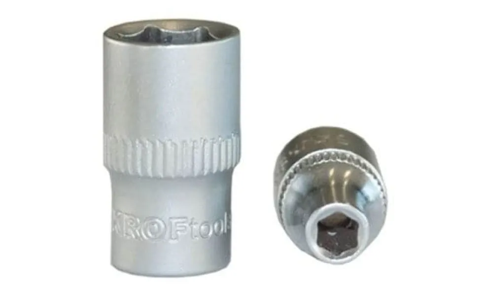 Chave de Caixa 1/4" 13mm Curta Hexagonal Kroftools 140613