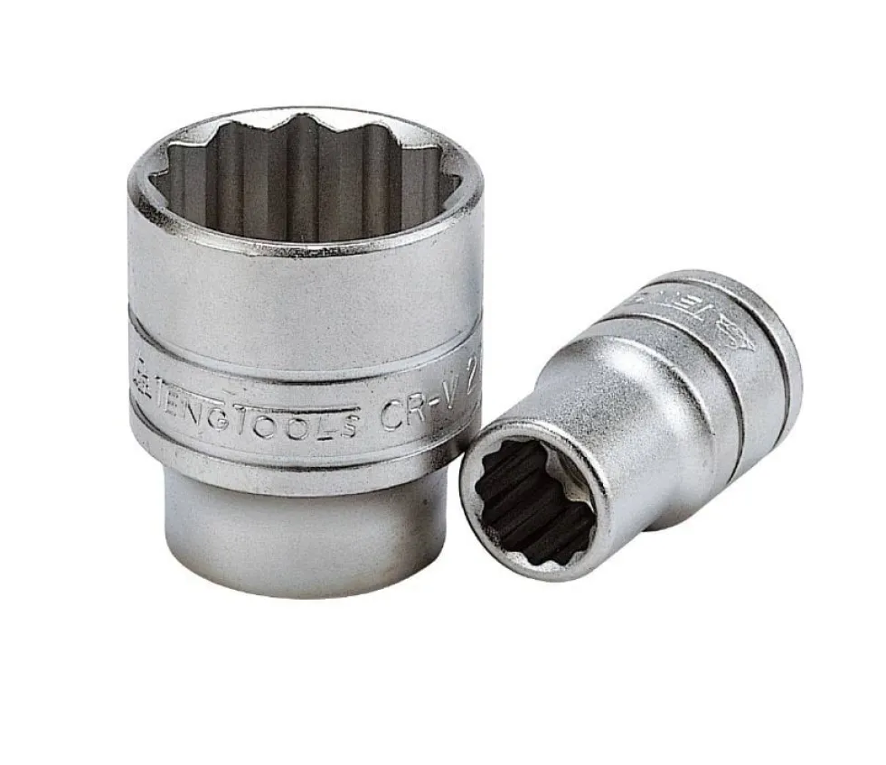 Chave de Caixa 1/2" 23mm Curta Hexagonal Kroftools 120623