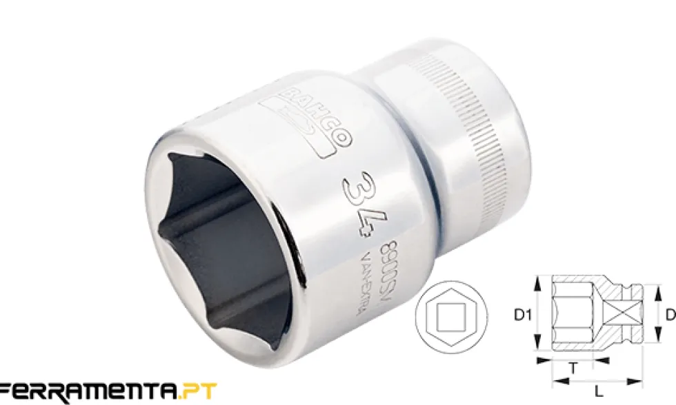 Chave de Caixa 22 mm Hexagonal Bahco 8900SM-22