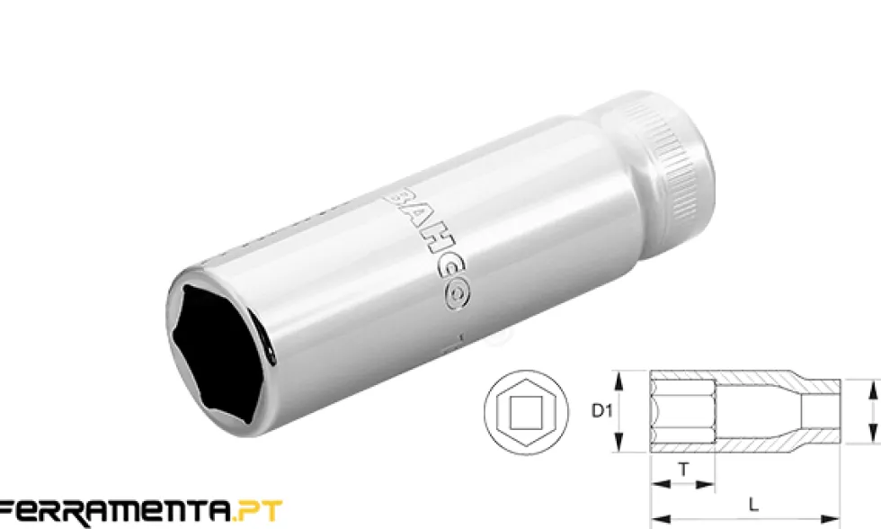 Chave de Caixa 22mm Longa Hexagonal Bahco 7805SM-22