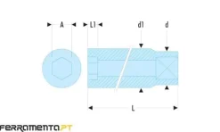 Chave de Caixa Sextavada 1/4" Facom R.10