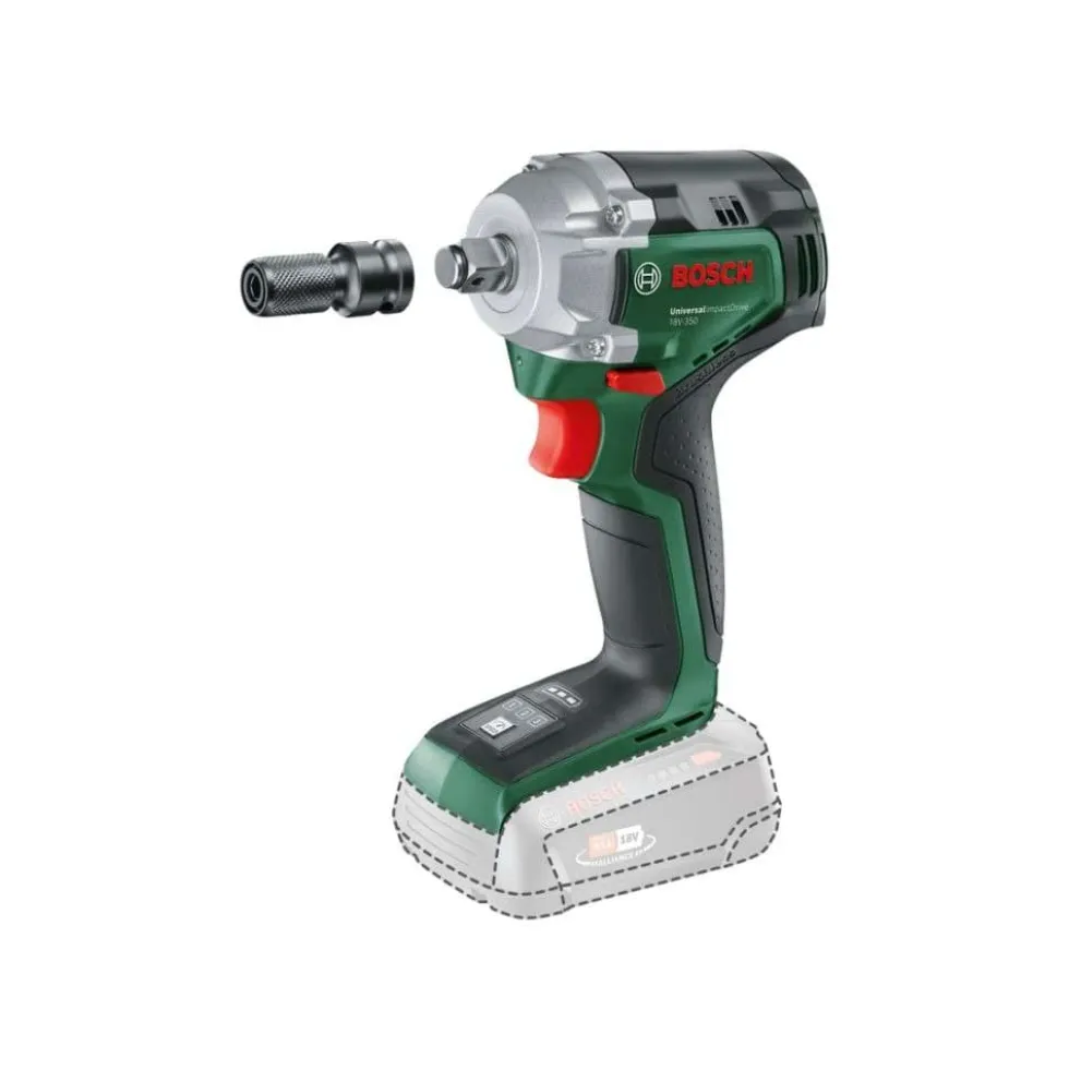 Chave de Impacto 1/2" + 4 Acessórios Universal Impact Drive 18V-350 Bosch 0603980305