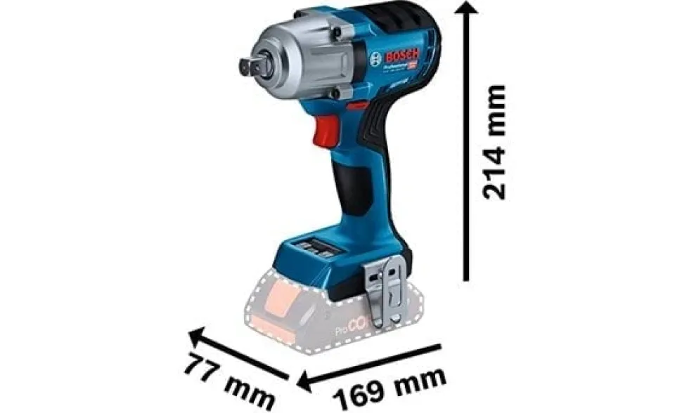 Chave de Impacto 1/2" 450 Nm GDS 18V-450 PC Bosch 06019K4102