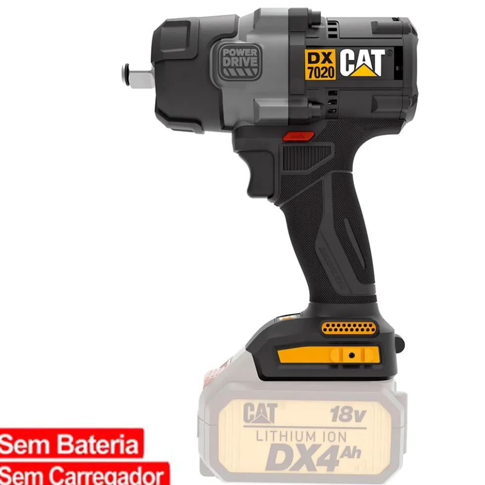 Chave de Impacto 18V 880N.m Cat DX7020B