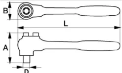 Chave de Roquete 1/2" Isolada 1000VBahco 8150-1/2V