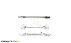 Chave Flexível 12 Pontos 14x15 mm Teng Tools 651415