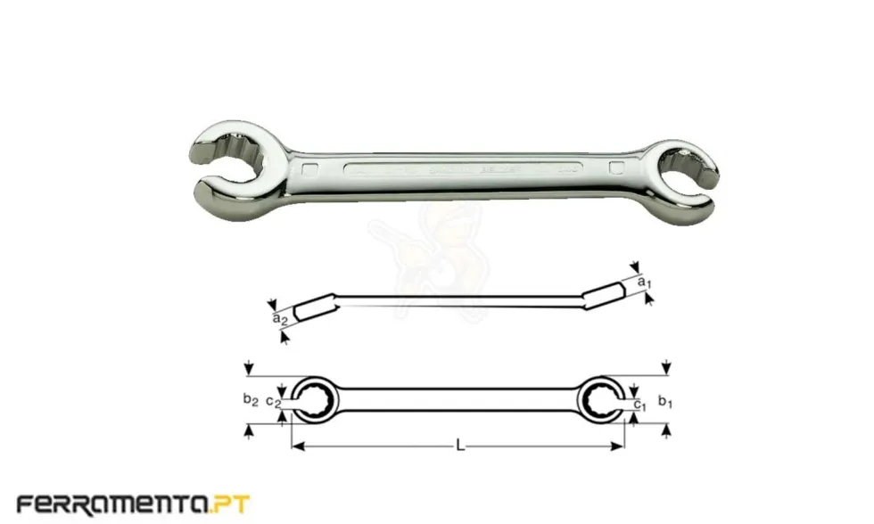 Chave Luneta Aberta 14x15 mm Bahco 1949M-14-15