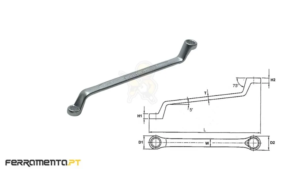 Chave Luneta Métrica 12x13 mm Teng Tools 631213