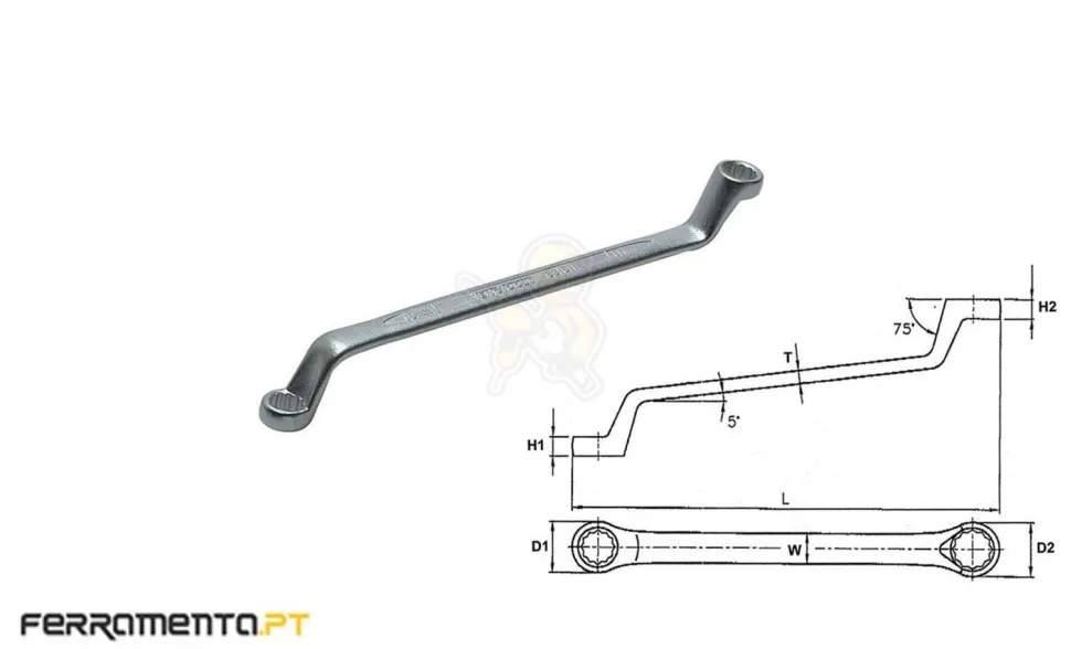 Chave Luneta Métrica 18x19 mm Teng Tools 631819