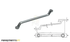 Chave Luneta Métrica 24x27 mm Teng Tools 632427