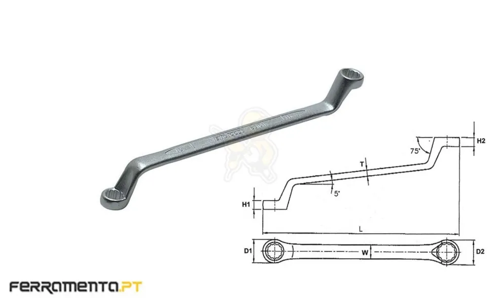 Chave Luneta Métrica 21x23 mm Teng Tools 632123