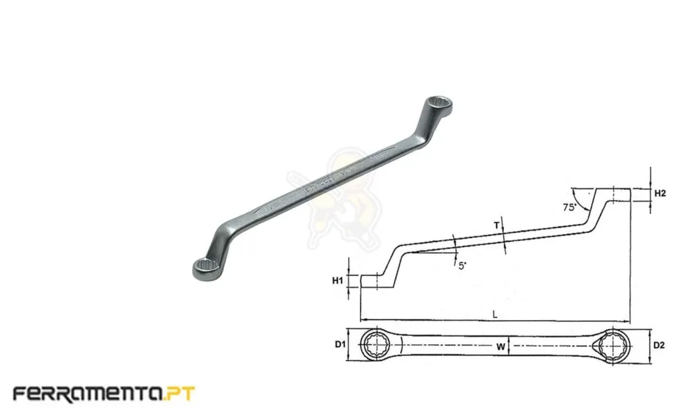 Chave Luneta Métrica 6x7 mm Teng Tools 630607